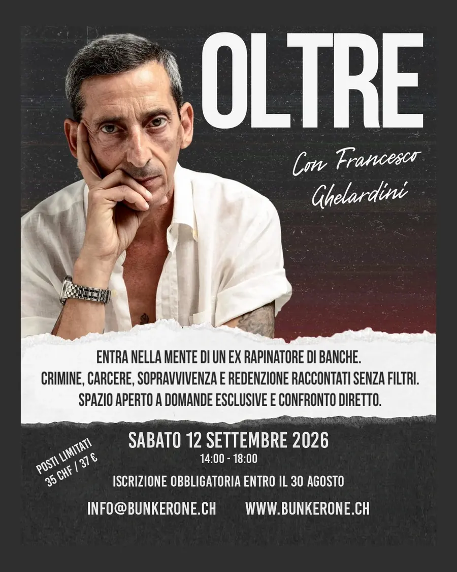 Locandina di OLTRE con Francesco Ghelardini, 12 settembre 2026